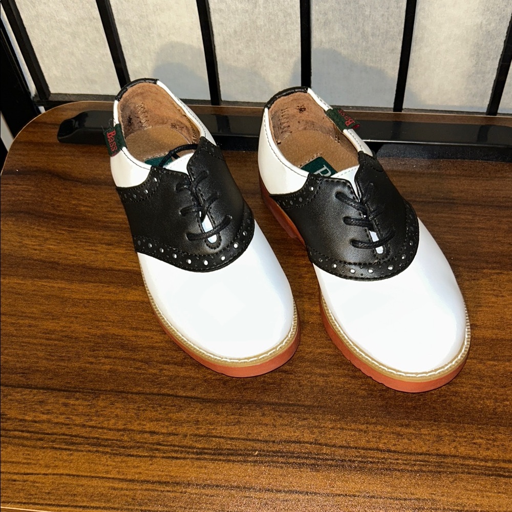 Bass Kids Black and White Dress Shoes